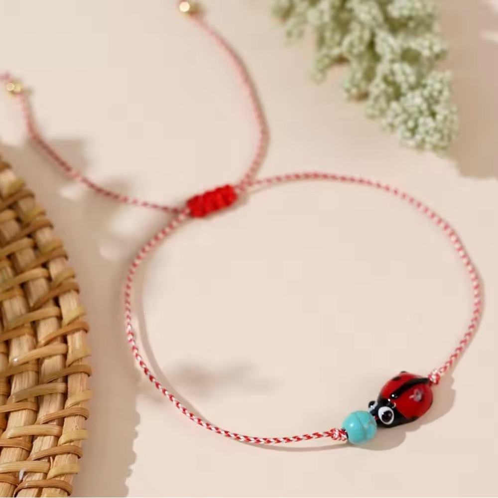 Ladybug Rope Bracelet - Picture 3 of 3